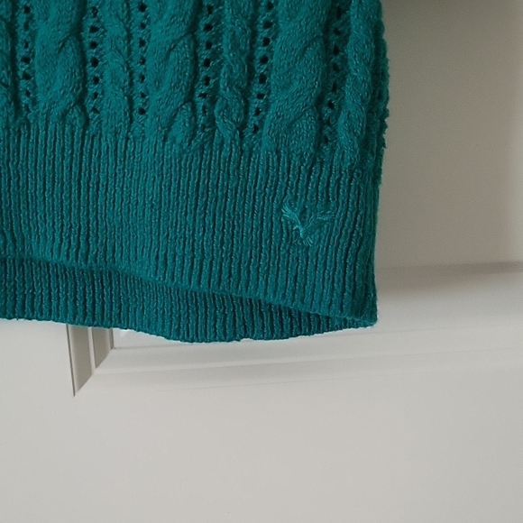 American Eagle Outfitters Sweater Teal Scoop Neck Women’s Size XL - Picture 7 of 10